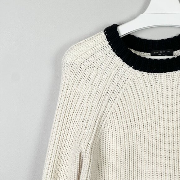 Rag & Bone Greer Cotton Blend Crew Neck Pullover Sweater - Picture 4 of 9